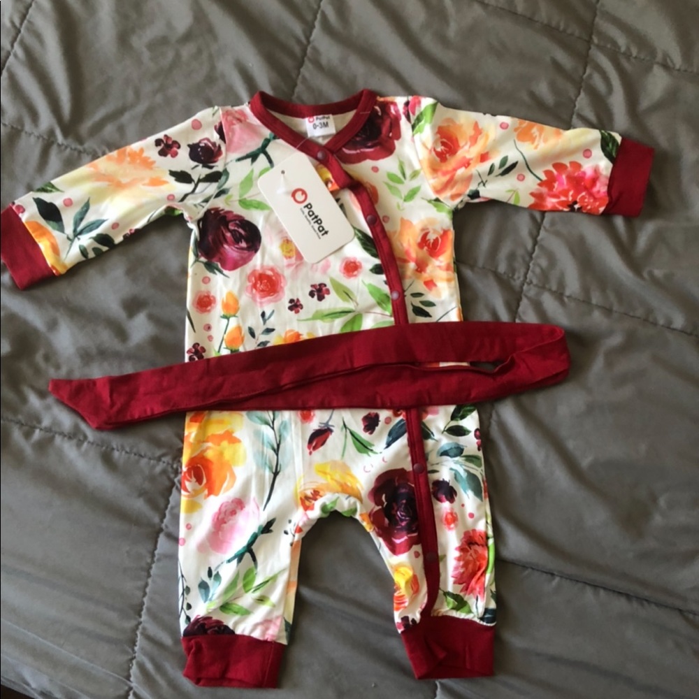 PatPat size 0-3 red jumpsuit